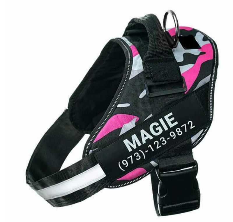 Load image into Gallery viewer, Personalized Custom Reflective Breathable Dog Harness NO PULL Adjustable Pet Harness For Small Large Dog Harness Vest With Patch
