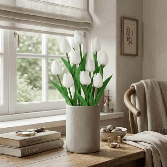 Real Touch Artificial Tulips Bouquet for Home and Wedding Decoration