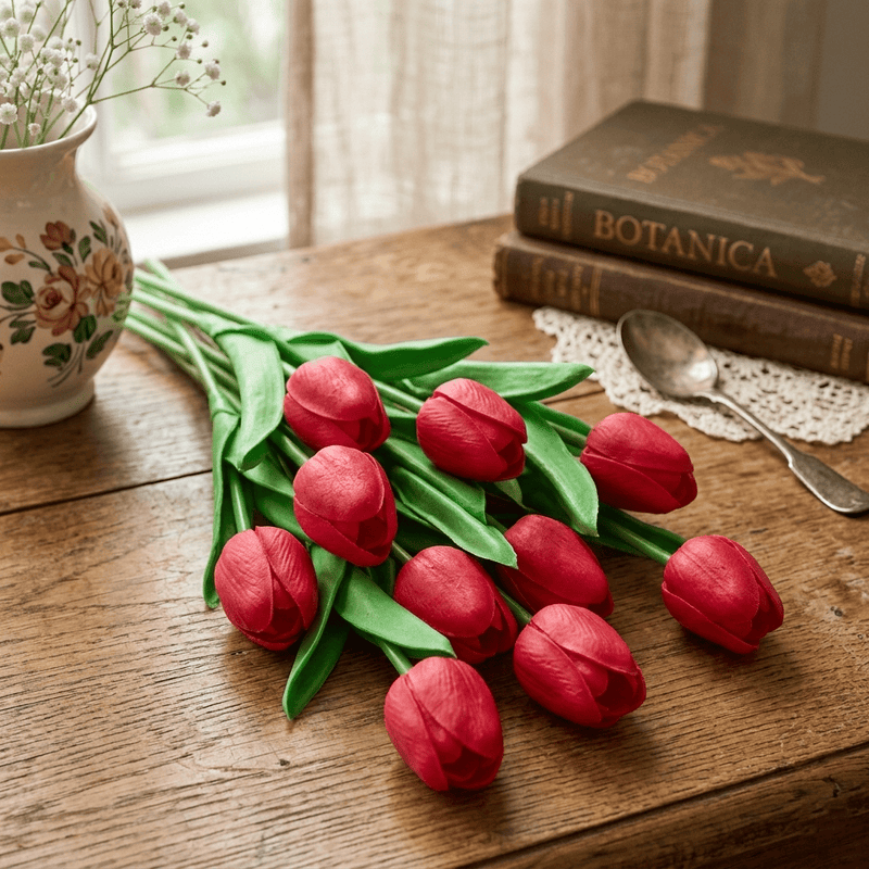 Load image into Gallery viewer, Real Touch Artificial Tulips Bouquet for Home and Wedding Decoration

