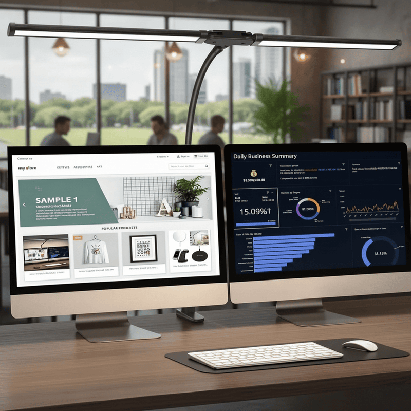 Load image into Gallery viewer, 24-Watt LED Desk Lamp with Smart Remote and Dual Expandable Heads
