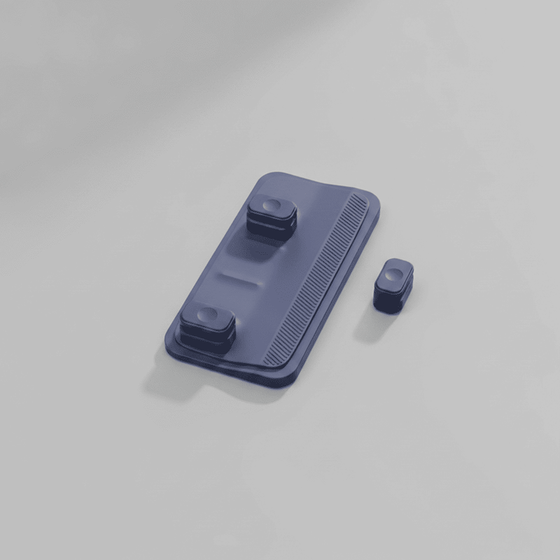 Load image into Gallery viewer, Blue plastic wireless magnetic cable organizer on a gray background
