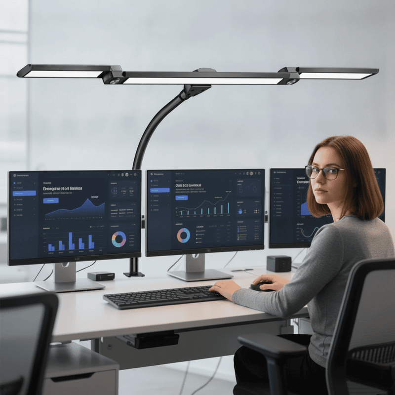 Load image into Gallery viewer, 24-Watt LED Desk Lamp with Smart Remote and Dual Expandable Heads
