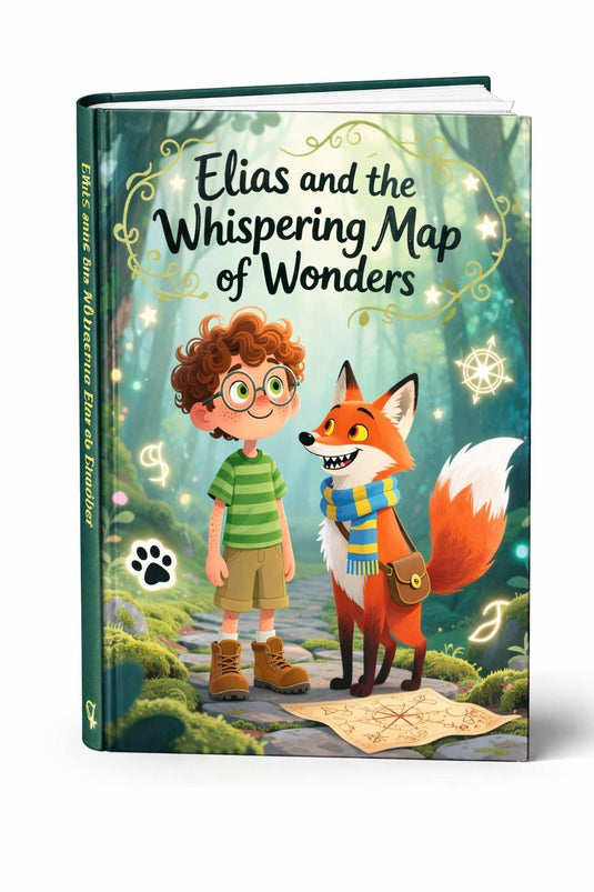 Illustrated Children's Fantasy Adventure Book with Simon and the Whispering Map of Wonders