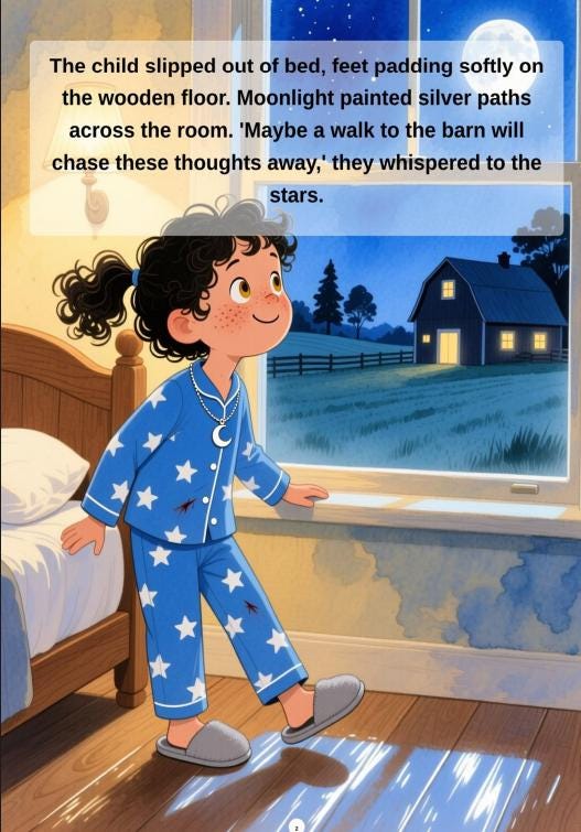 Load image into Gallery viewer, Moonlit Farm Bedtime Story eBook Calming Kids Animal Adventure PDF Download
