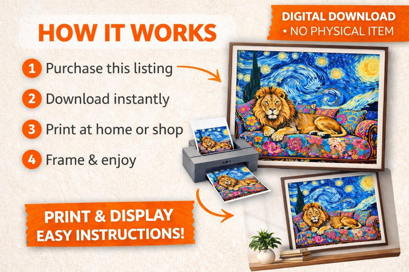 Load image into Gallery viewer, Lion Printable Wall Art Colorful Painting Digital Download Animal Decor 16x9 1280x720
