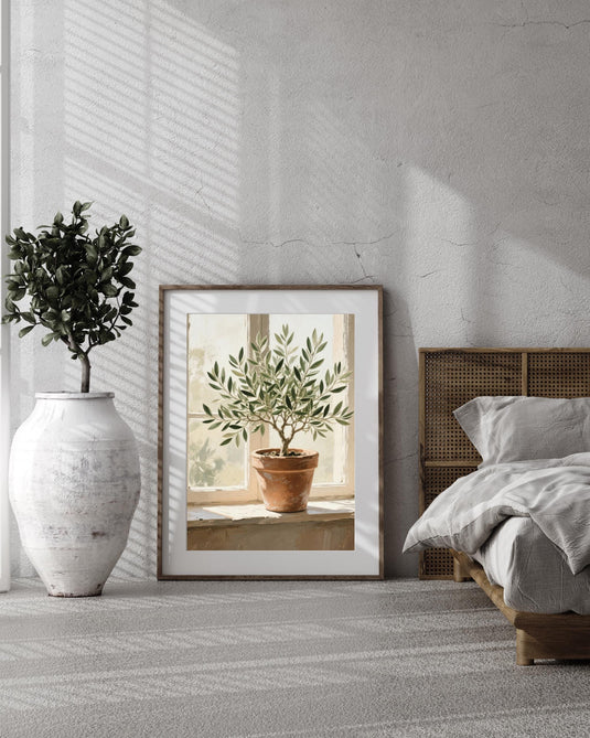 Printable Olive Tree Wall Art Mediterranean Botanical Farmhouse Decor Download