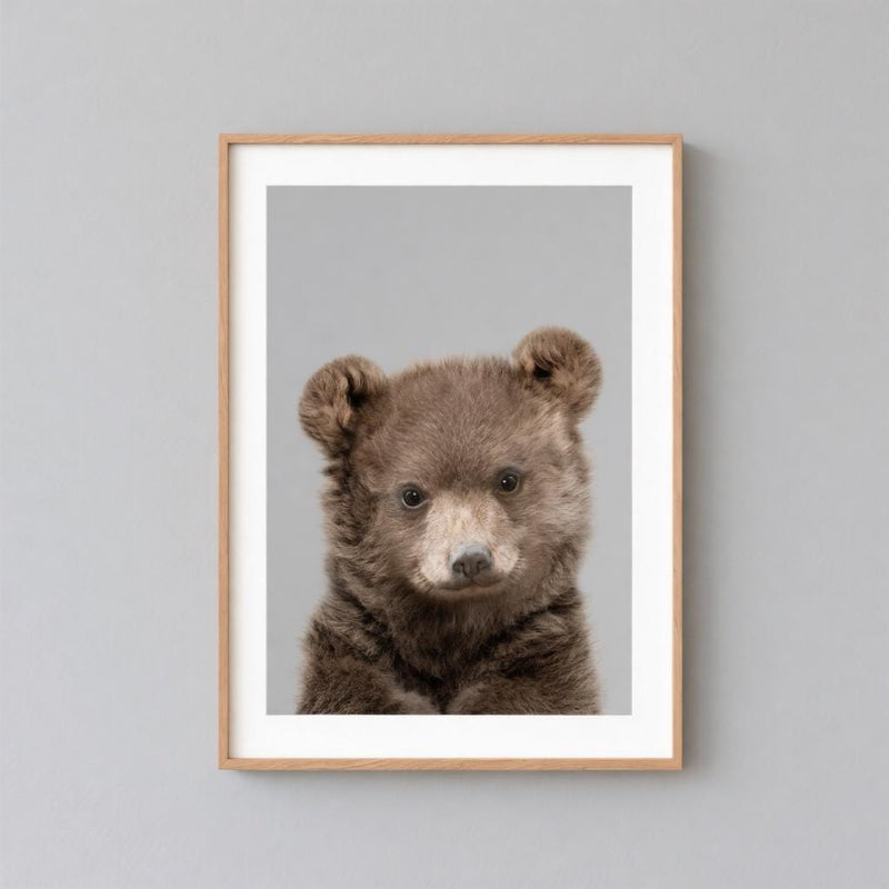 Load image into Gallery viewer, Baby Bear Printable Wall Art 1:1 1024x1024 Woodland Nursery Download
