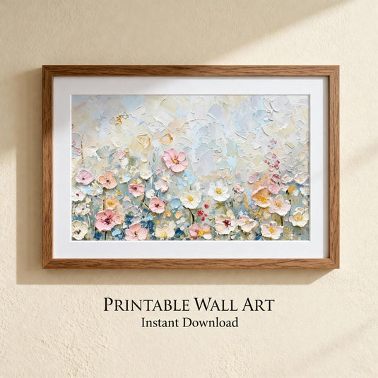 Frame TV Art Soft Floral Print Delicate Flower Large Wall Decor Digital Download