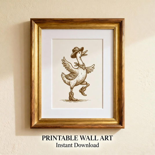 Western Nursery Wall Art Set of 3 Funny Cowboy Animal Printable Decor