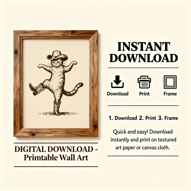 Load image into Gallery viewer, Western Nursery Wall Art Set of 3 Funny Cowboy Animal Printable Decor
