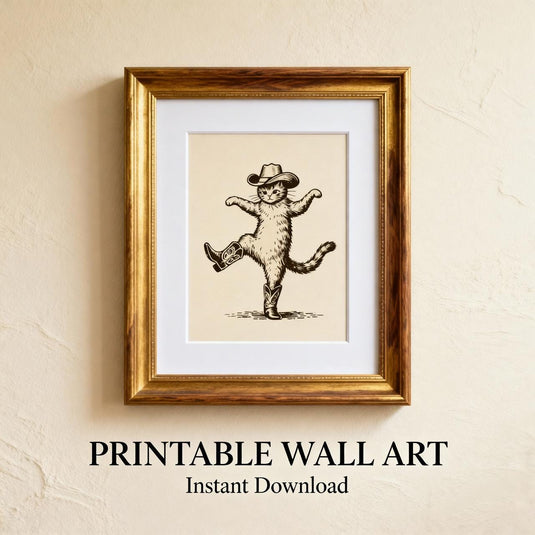Western Nursery Wall Art Set of 3 Funny Cowboy Animal Printable Decor