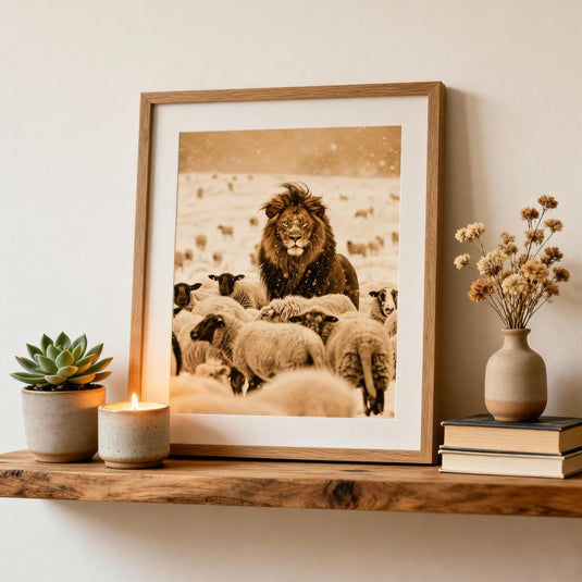 Faith Based Decor Lion Among Sheep Leadership Wall Art Printable