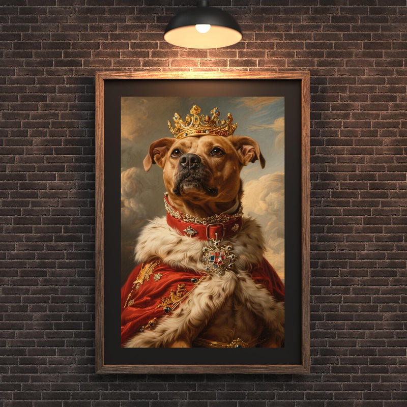 Load image into Gallery viewer, Regal Pet Portrait Dog Wall Art Printable Royal Painting Digital Download 3x4 768x1024
