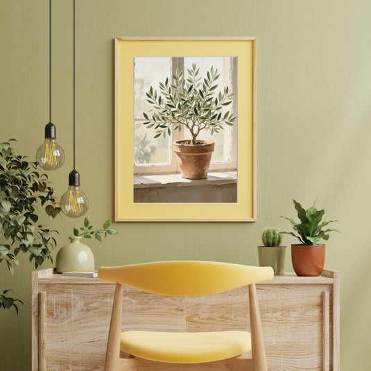 Printable Olive Tree Wall Art Mediterranean Botanical Farmhouse Decor Download