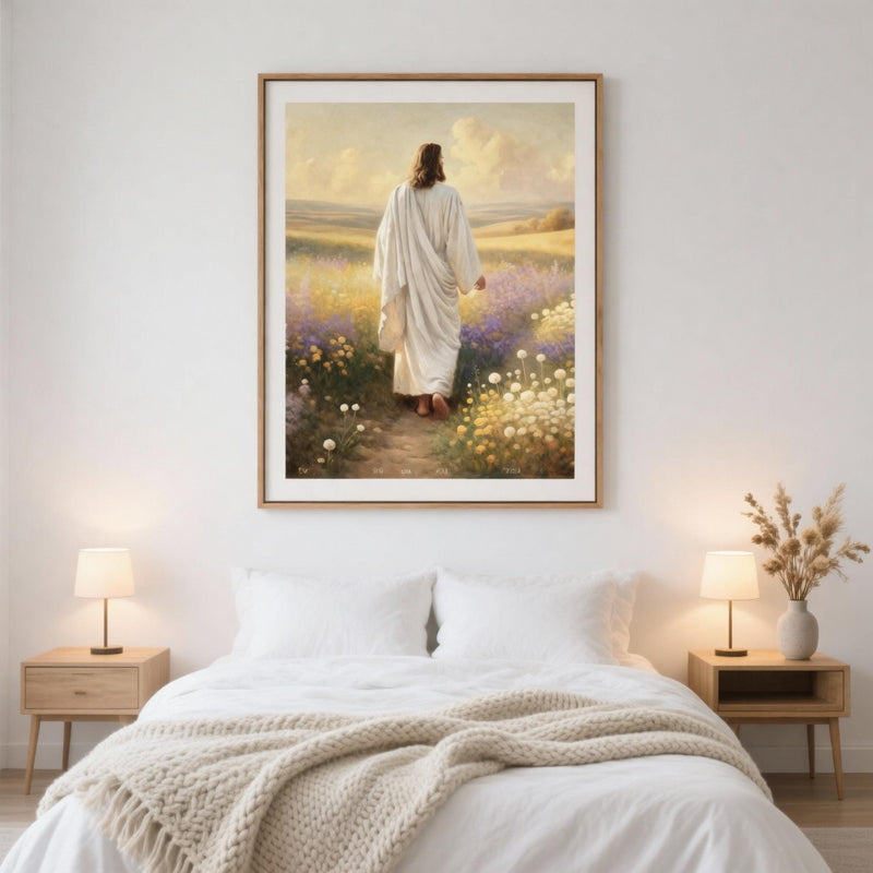 Load image into Gallery viewer, Walk With Me Art Matte LDS Youth Theme 2026 Christ Centered Printable Decor
