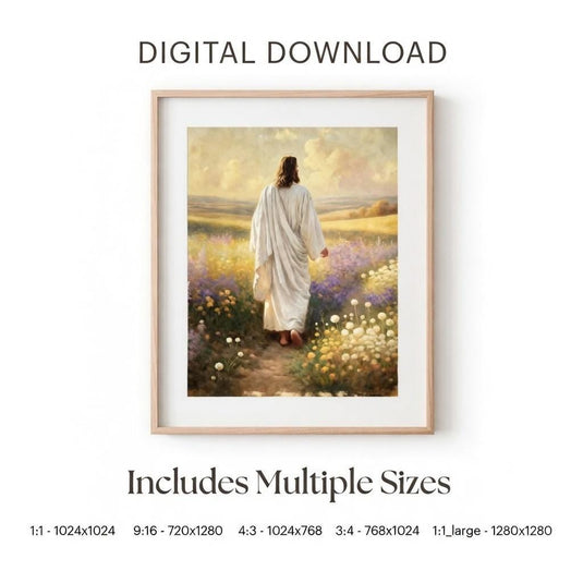 Walk With Me Art Matte LDS Youth Theme 2026 Christ Centered Printable Decor