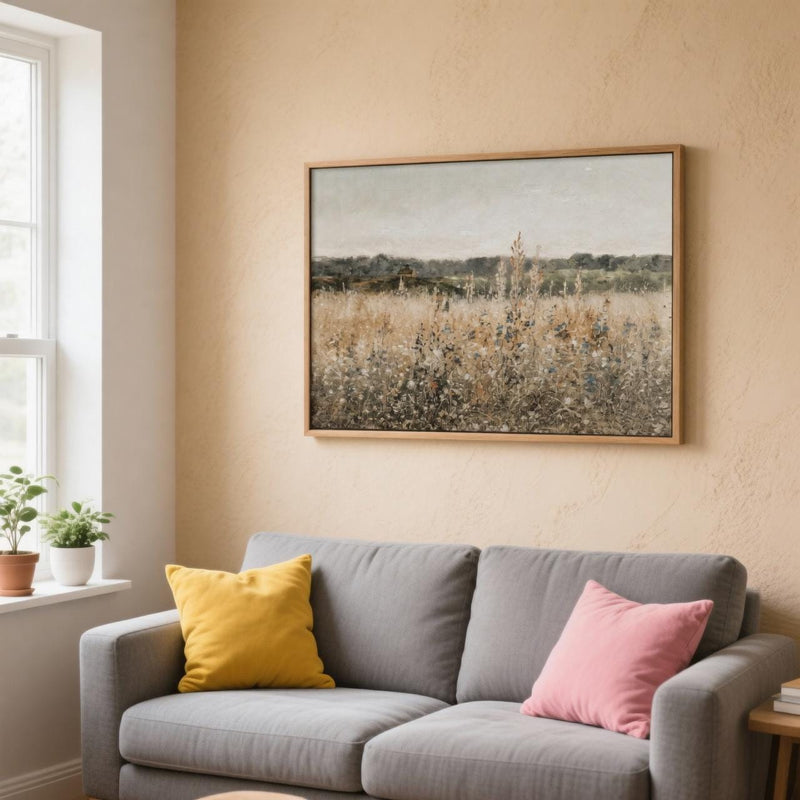 Load image into Gallery viewer, Heritage Landscape Wall Art, Rustic Meadow Printable Download
