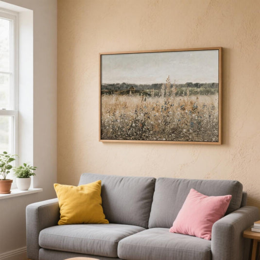 Heritage Landscape Wall Art, Rustic Meadow Printable Download