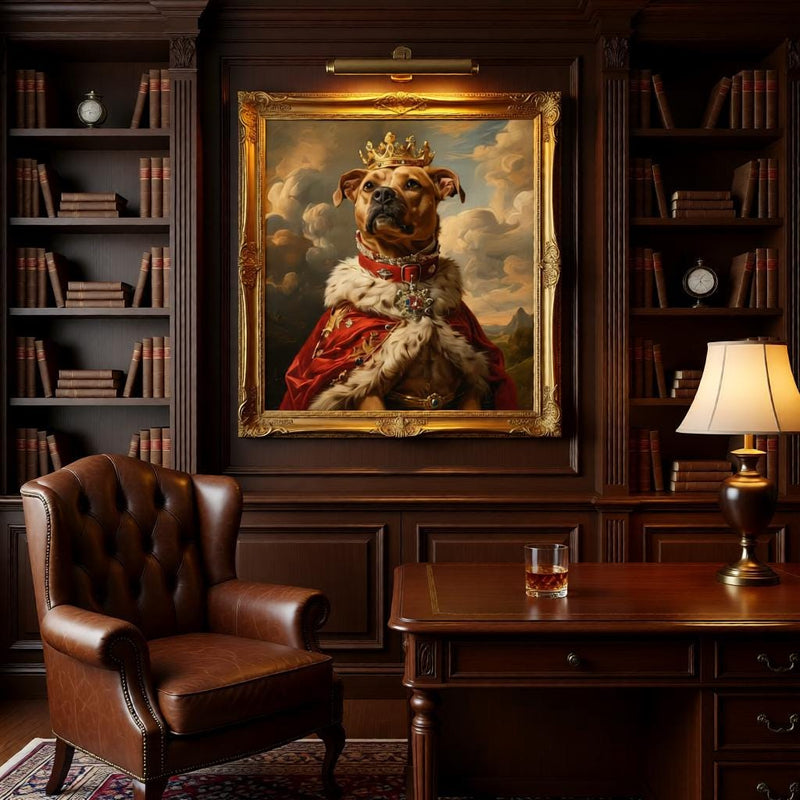 Load image into Gallery viewer, Regal Pet Portrait Dog Wall Art Printable Royal Digital Download 1x1 1280x1280
