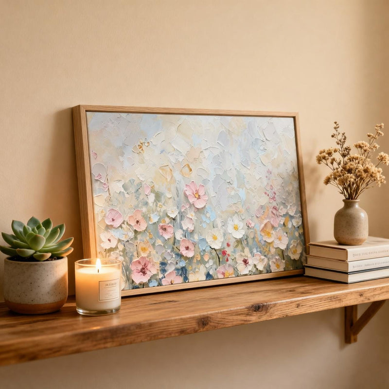 Load image into Gallery viewer, Spring Floral Printable Wall Art, Abstract Pastel Flower Digital Download, 4:3 1024x768 Artwork
