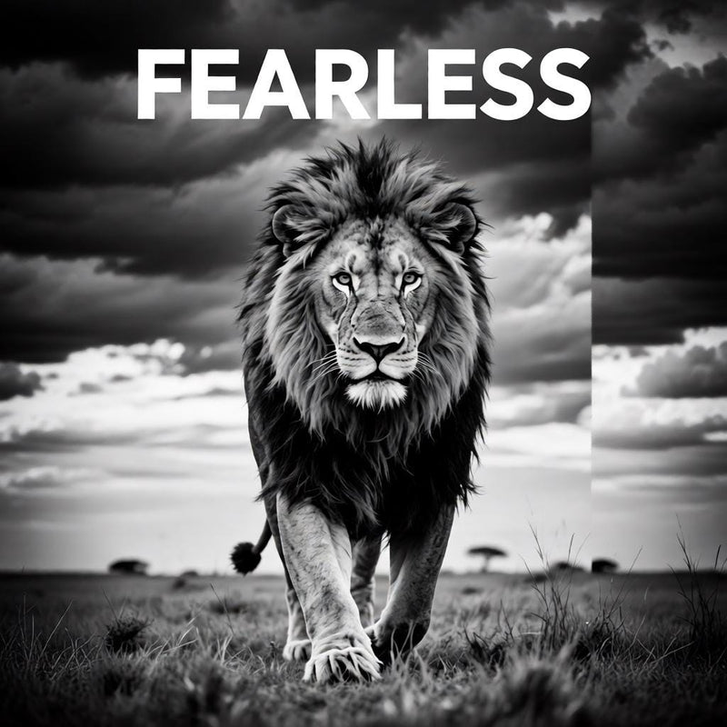 Load image into Gallery viewer, Black White Lion Wall Art Printable Safari Animal Decor Motivational Office Poster Digital Download
