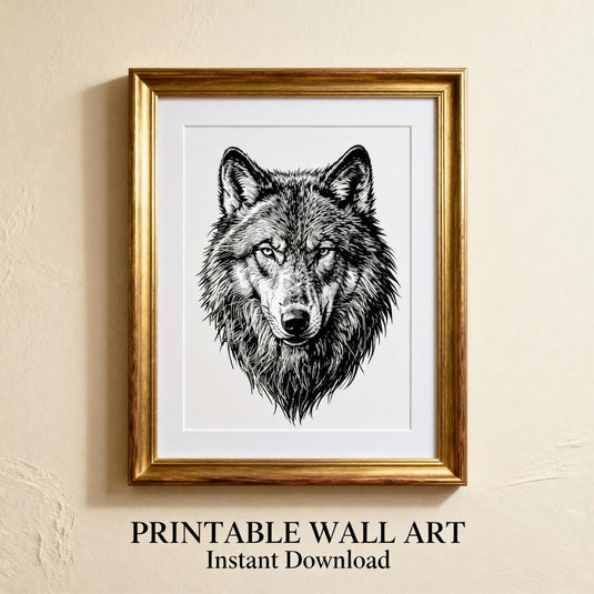 Modern Safari Art 3 Piece Wildlife Gift Set Lion Elephant Wolf Prints