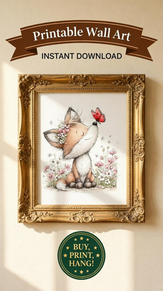 Forest Nursery Decor Baby Animal Prints Wall Art Set Digital Download