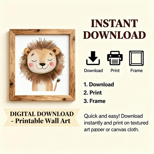 Safari Nursery Wall Art Set Jungle Animal Prints Baby Room Decor 1024x1024 Digital Download