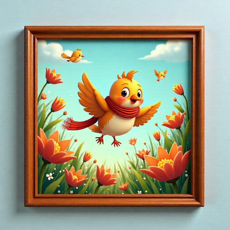 Load image into Gallery viewer, Bird Nursery Art Printable, Flying Animal Poster Kids Room Decor Playroom A4 Download
