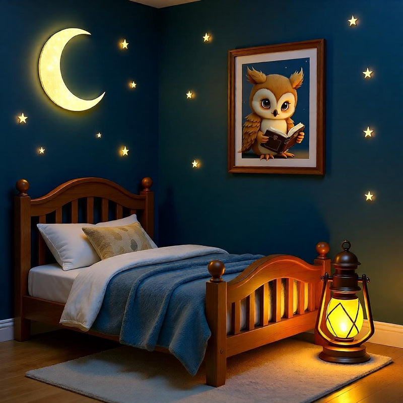 Load image into Gallery viewer, Reading Owl Poster Printable, Woodland Nursery Animal Decor Kids Room A4 Download
