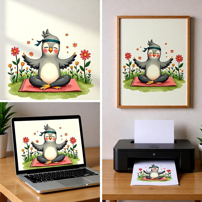 Load image into Gallery viewer, Calm Down Corner Poster Printable, Penguin Yoga Meditation Classroom Decor A4 Download

