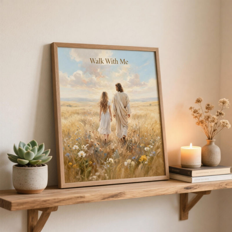 Load image into Gallery viewer, Walk With Me LDS Youth Theme 2026 Printable Wall Art Christian Jesus Digital Download
