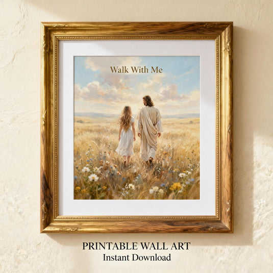 Walk With Me LDS Youth Theme 2026 Printable Wall Art Christian Jesus Digital Download
