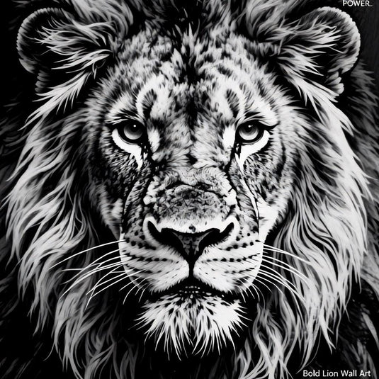 Lion Wall Art Printable, Black and White Animal Print, Safari Decor, Digital Download Poster