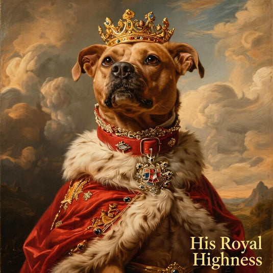 Regal Pet Portrait Dog Wall Art Printable Royal Digital Download 1x1 1280x1280