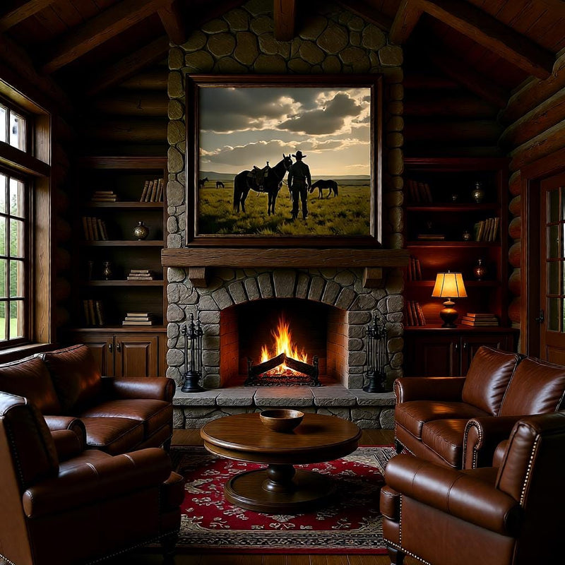 Load image into Gallery viewer, Ranch Wall Art Printable, Black White Horse Photography, Western Cowboy Decor A4 Download
