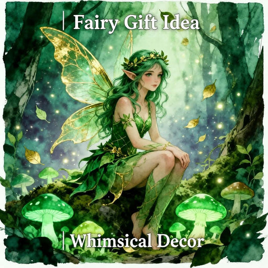 Green Forest Fairy Wall Art Printable: Magical Woodland Decor (Digital Download)