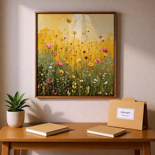 Wildflower Meadow Wall Art Printable Floral Field Decor Cottagecore Botanical Digital Download Print