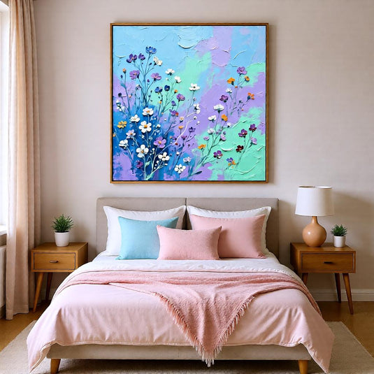 Pastel Wildflower Wall Art Printable Abstract Floral Painting Botanical Decor Digital Download Print