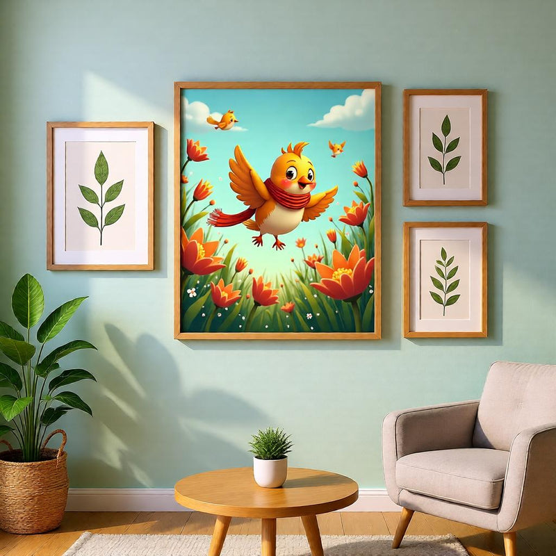 Load image into Gallery viewer, Bird Nursery Art Printable, Flying Animal Poster Kids Room Decor Playroom A4 Download
