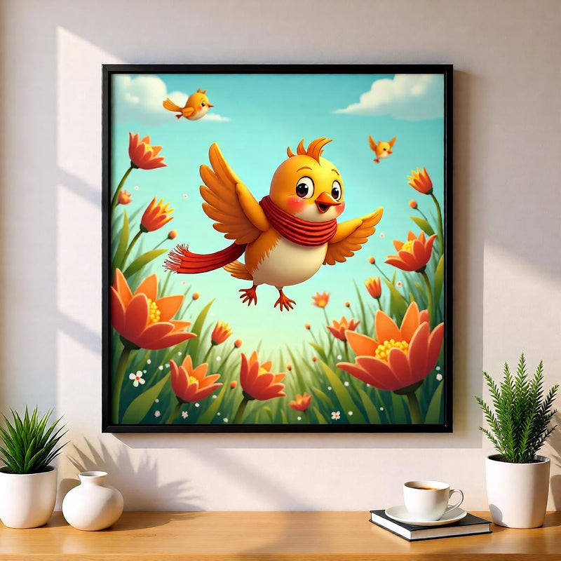 Load image into Gallery viewer, Bird Nursery Art Printable, Flying Animal Poster Kids Room Decor Playroom A4 Download
