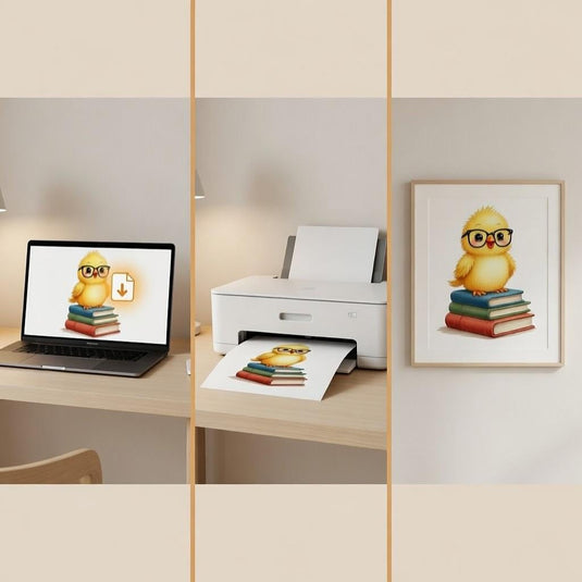 Reading Corner Decor Poster Printable, Chick Glasses Books Classroom Nursery A4 Download