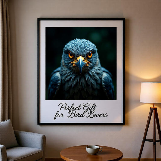 Eagle Print Poster Printable, Woodland Bird Portrait Dark Nature Decor A4 Download