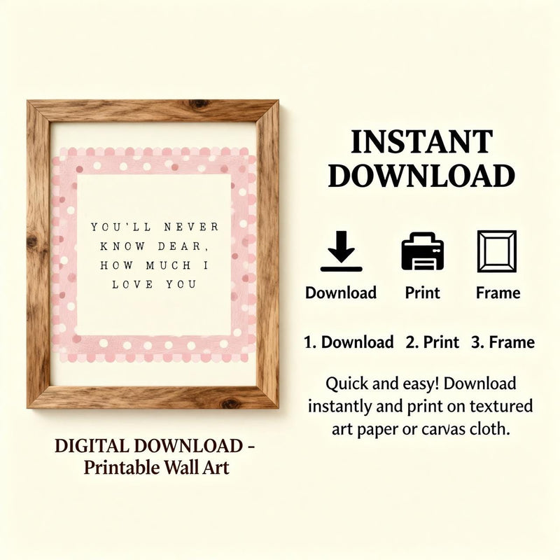Load image into Gallery viewer, Love Quote Canvas Soft Pink Print Romantic Poster Bedroom Decor Matte Poetry Wall Download
