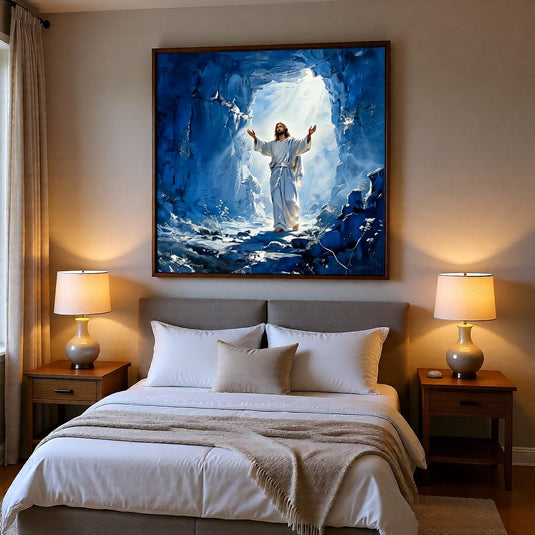 Empty Tomb Art Jesus Resurrection Print Modern Christian Wall Decor Matte Download Easter