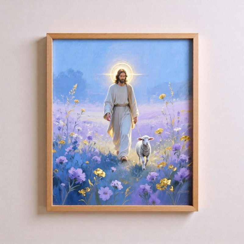 Load image into Gallery viewer, The Good Shepherd Jesus Printable Wall Art Luke 15:4 Christian Scripture Digital Download
