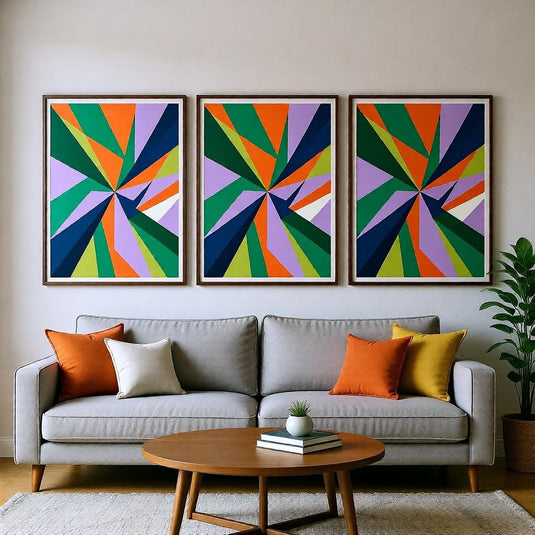 MCM Wall Art Color Palette Geometric Abstract Mid Century Printable Digital Download
