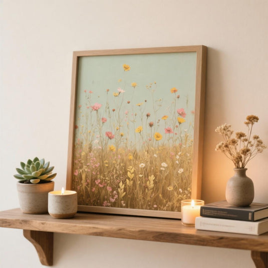 Meadow Wall Art Wildflower Field Botanical Floral Cottagecore Printable Digital Download Decor