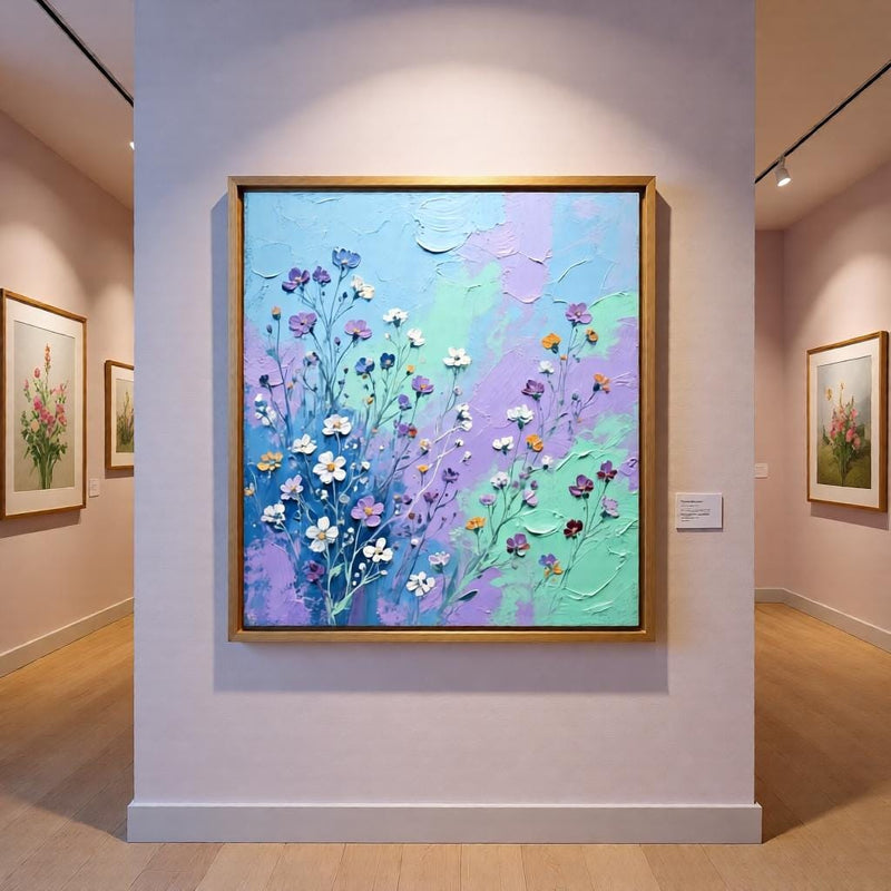 Load image into Gallery viewer, Pastel Wildflower Wall Art Printable Abstract Floral Painting Botanical Decor Digital Download Print
