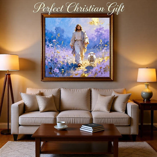 Jesus Leaves 99 Art Lamb Shepherd Print Christian Decor Matte Download Faith